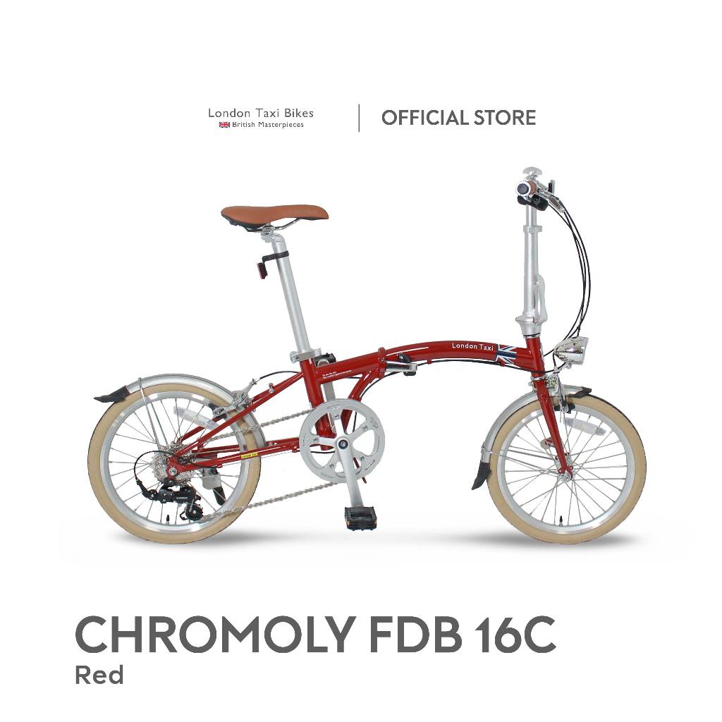 London Taxi CHROMOLY Folding Bike 16 - Red / Sepeda Lipat 16 Inch