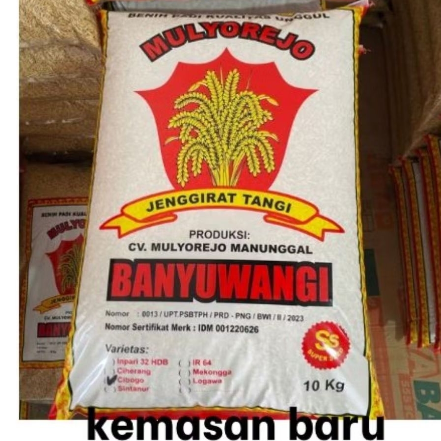 Benih padi cibogo kemasan 10kg asli banyuwangi