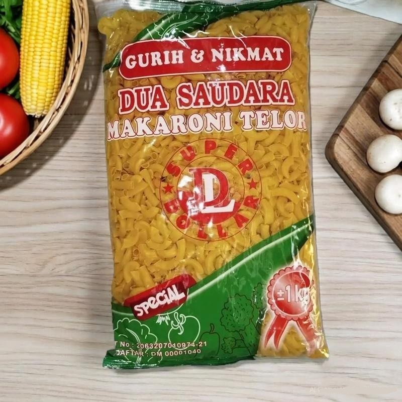 Makaroni 2 Saudara Makaroni Pipa Mentah 1Kg macaroni dua saudara