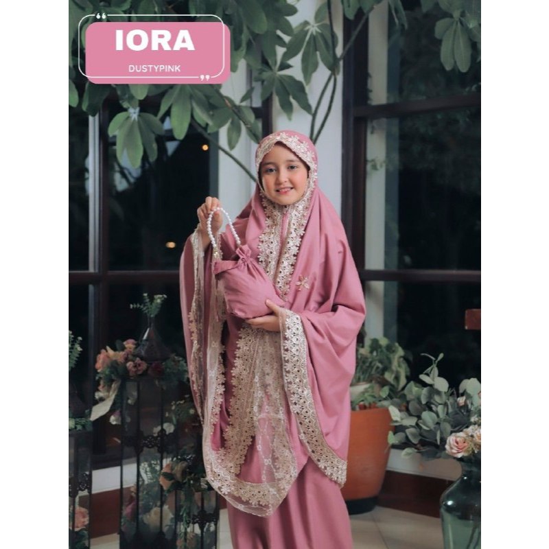 Mukena Ibu dan Anak Couple Terbaru 2025 Remaja Tanggung Premium Warna Polos Pink Biru Ungu Hijau Hit