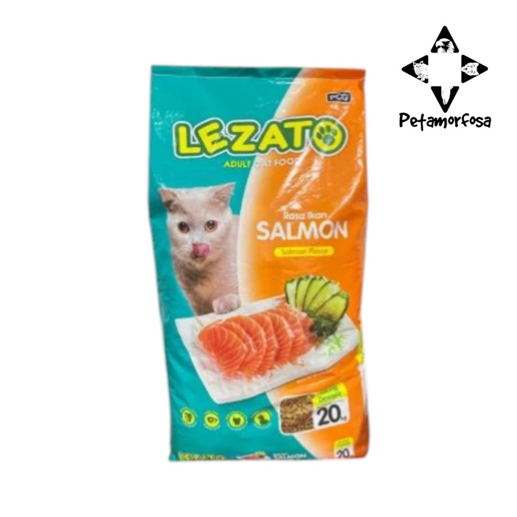 1 Karung LEZATO Adult Salmon 20 kg Freshpack Makanan Kucing Kering Dry Food