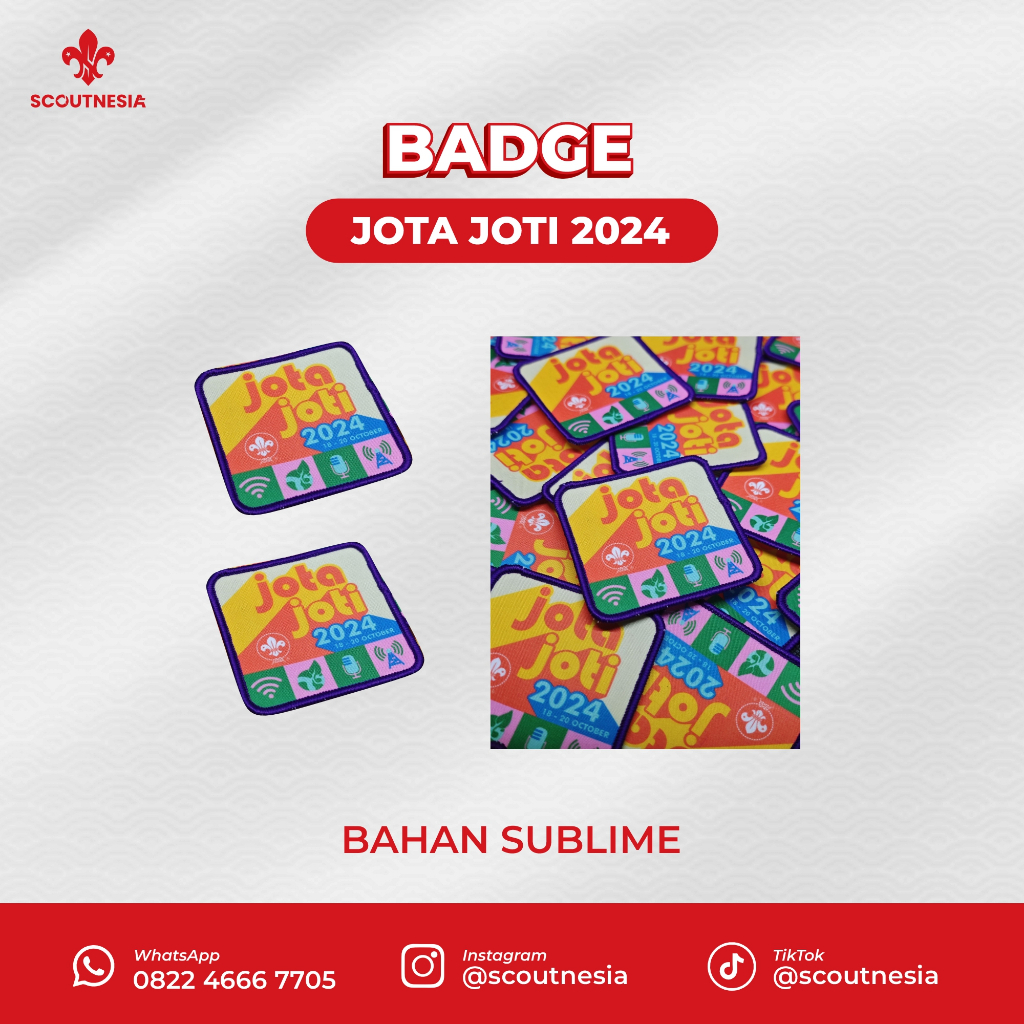 (COD) BADGE SUBLIM JOTA JOTI 2024/JOTA JOTI 2024/BADGE JOTA JOTI/ BADGE SUBLIM