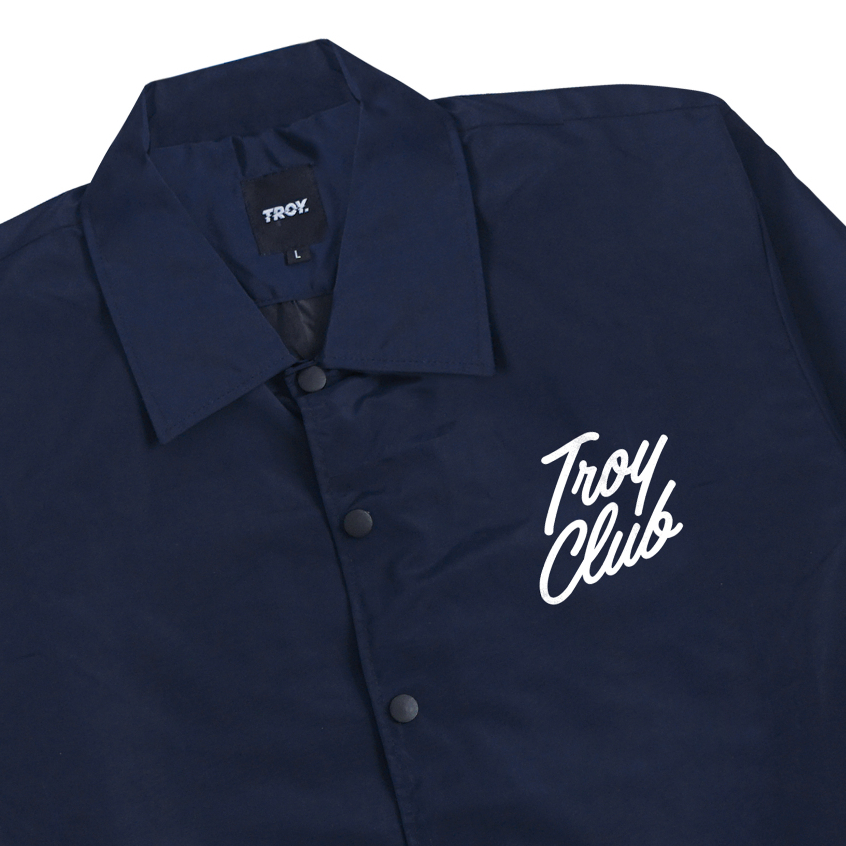 Troy Company Coach Jacket Troy Club Navy - Jaket Windbreaker Biru Navy WN 3133