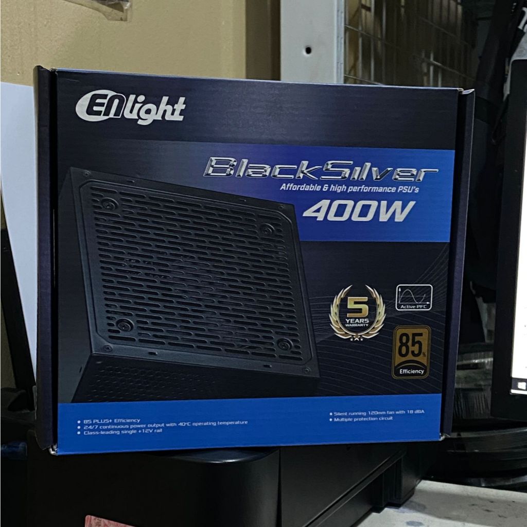 Enlight Black Silver Power Supply 400Watt - Enlight PSU 400W