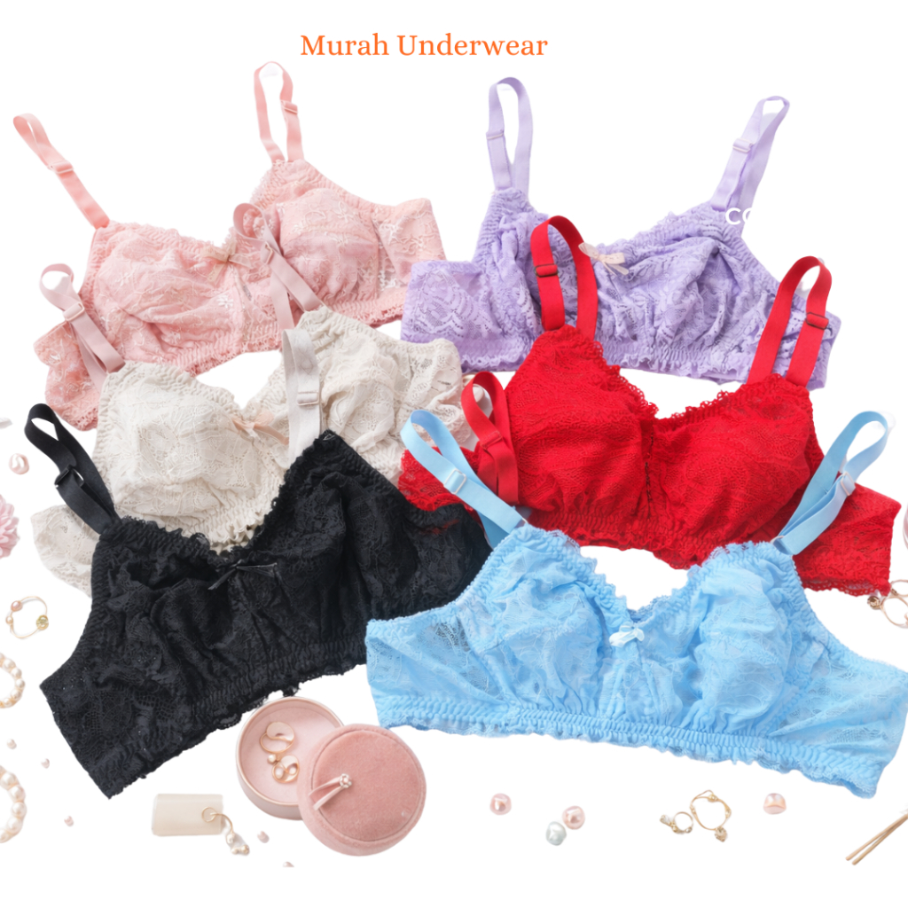 Murah Grosir - bh wanita bh bidadari  bh tanpa busa tanpa kawat bh full renda bh bandung bra jumbo