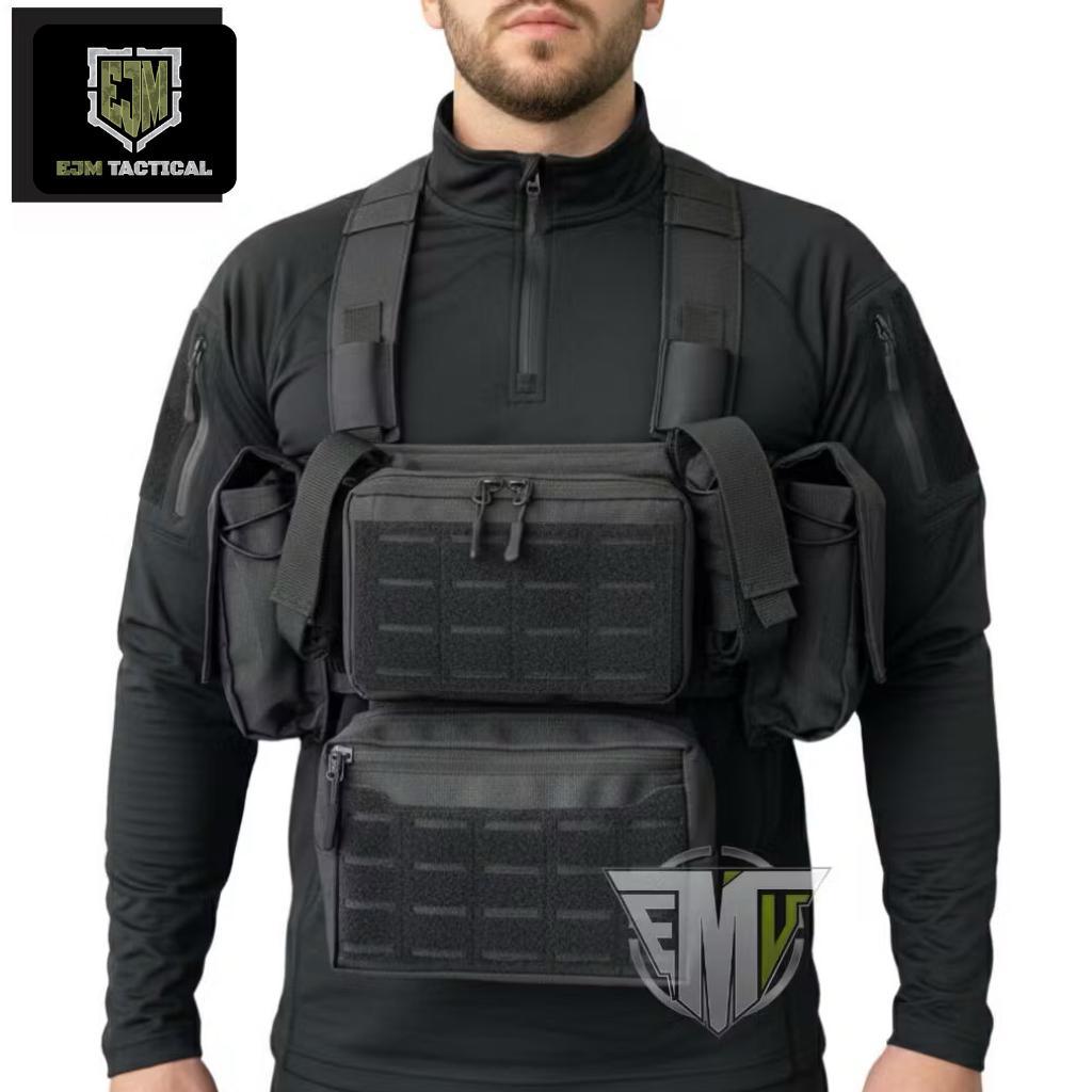 CHEST RIG TAKTIS KRAKEN TAS DADA MINI CHEST RIG MODULAR HIJAU TAS DADA TACTICAL