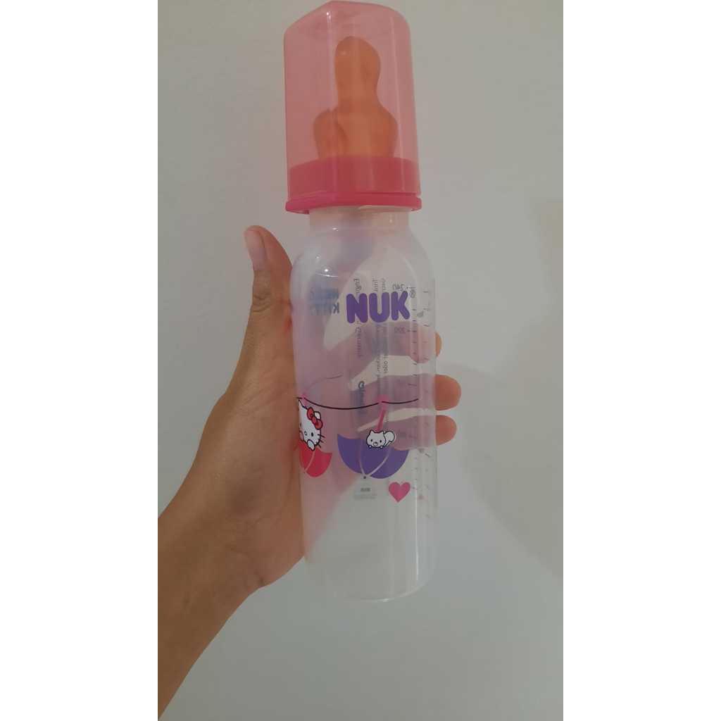 nuk botol susu 0-6m bottle 240ml dan Nuk Nipple Dot Bayi Latex anti Colic