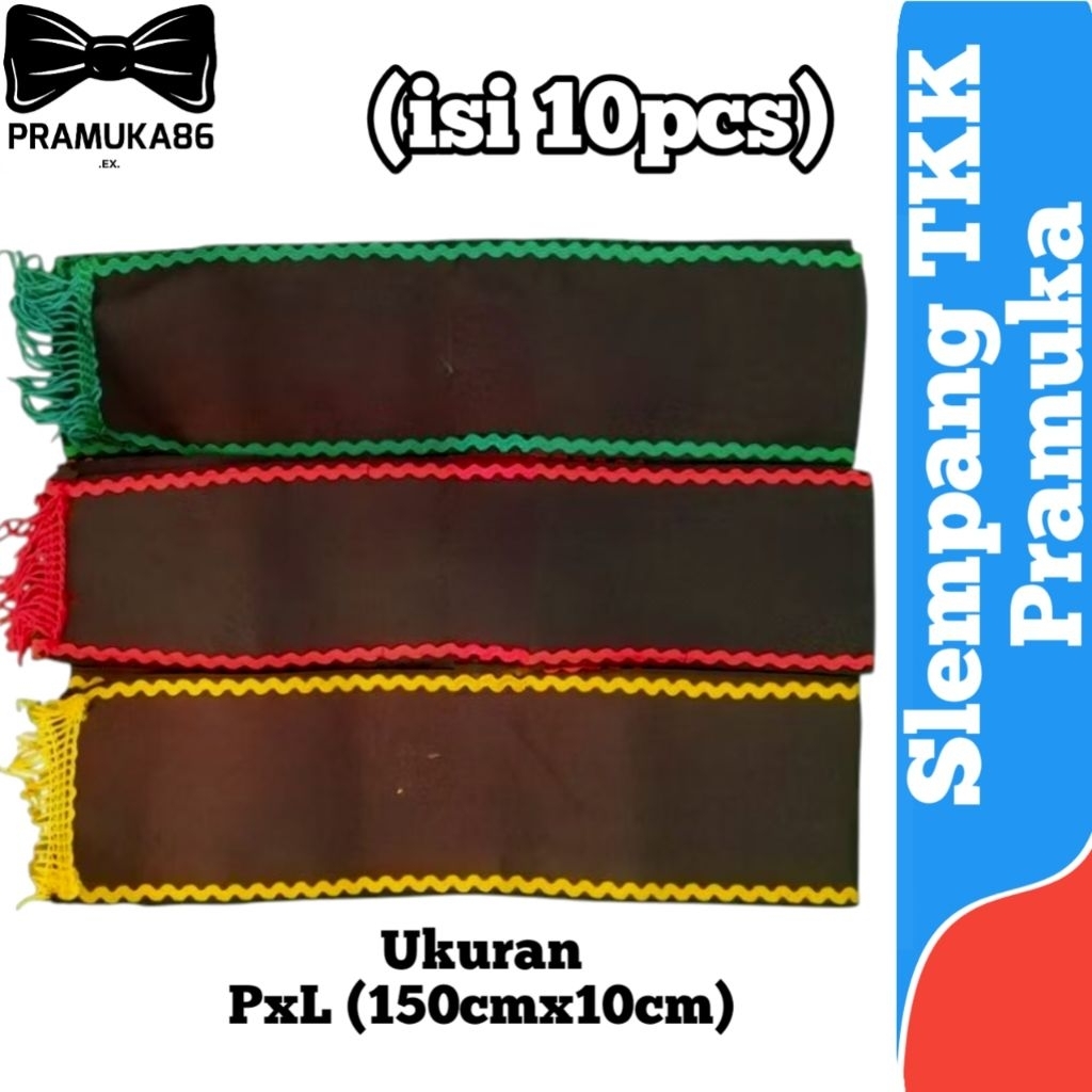 (10pcs) Slempang TKK Pramuka - Selempang Tetampan Tkk Pramuka ±150cm