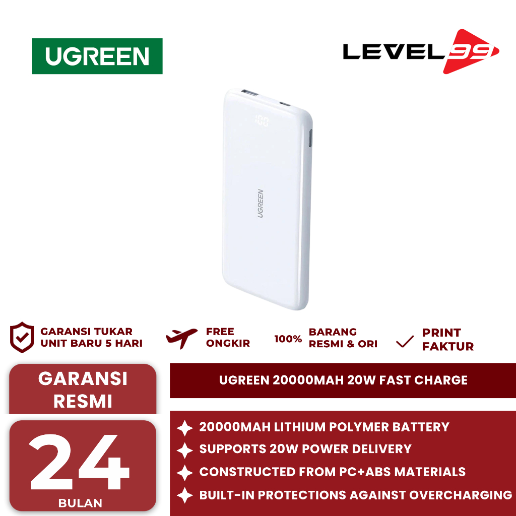 UGREEN 20000mAh 20W Fast Charge Power Bank with CCC certificate 80763 - PowerBank UGREEN 20.000mAh 2