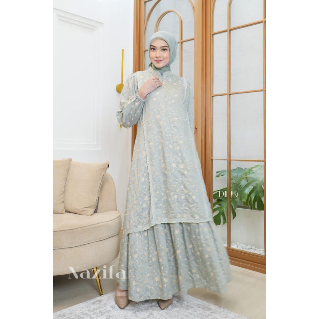 dress lebaran//gamis murah//Nazifa dress