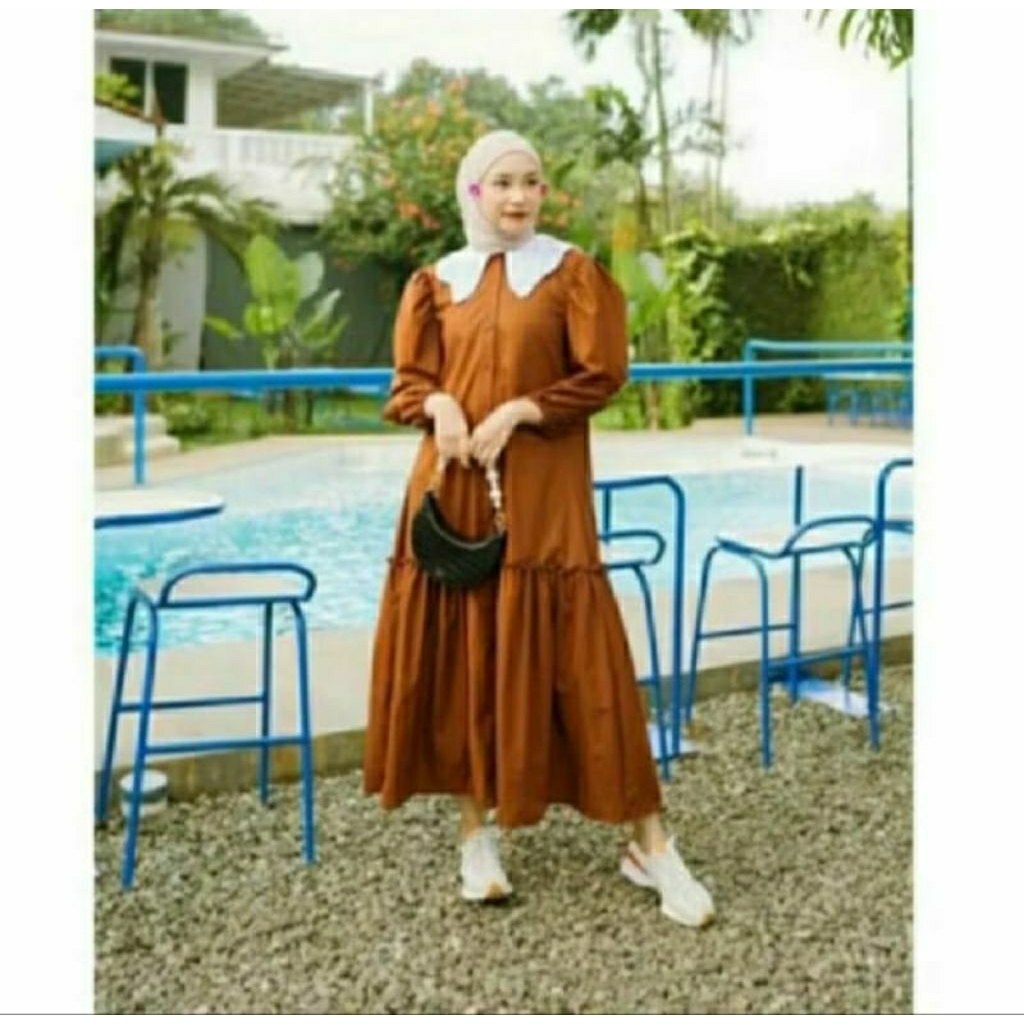 Preloved joya dress dark brown haideeorlin/ dress haideeorlin / tunik haideeorlin / preloved haideeo