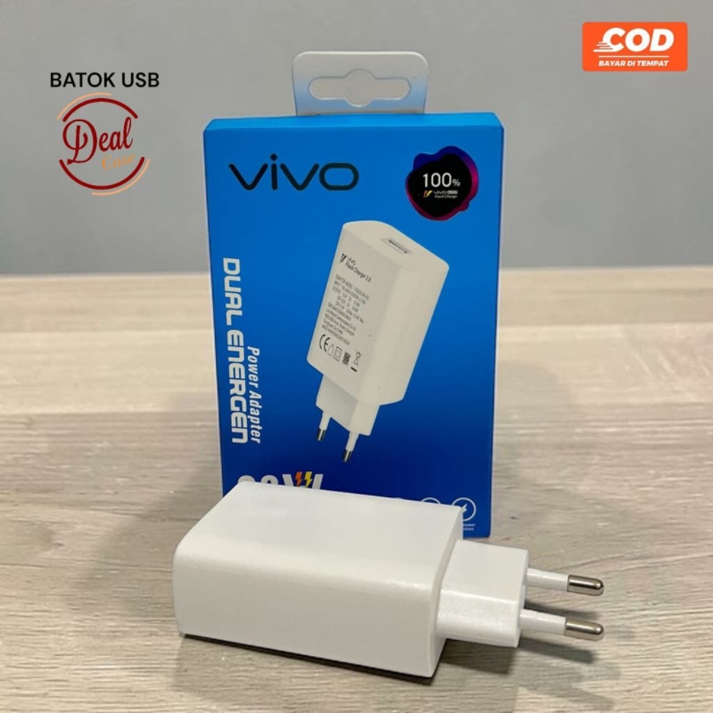 BATOK VIVO 33W-61118/KEPALA CHARGER VIVO 33W DUEL ENERGEN (POWER ADAPTER)