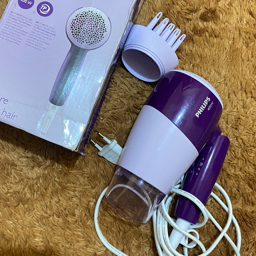hair dryer philips ungu preloved