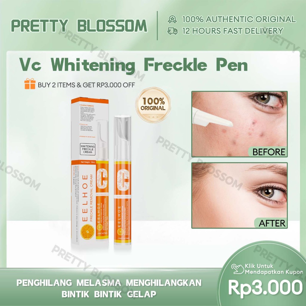 EELHOE  Vc Whitening Freckle Pen 15ml Pibamy Pen Penghilang Melasma Menghilangkan Bintik Bintik Gela