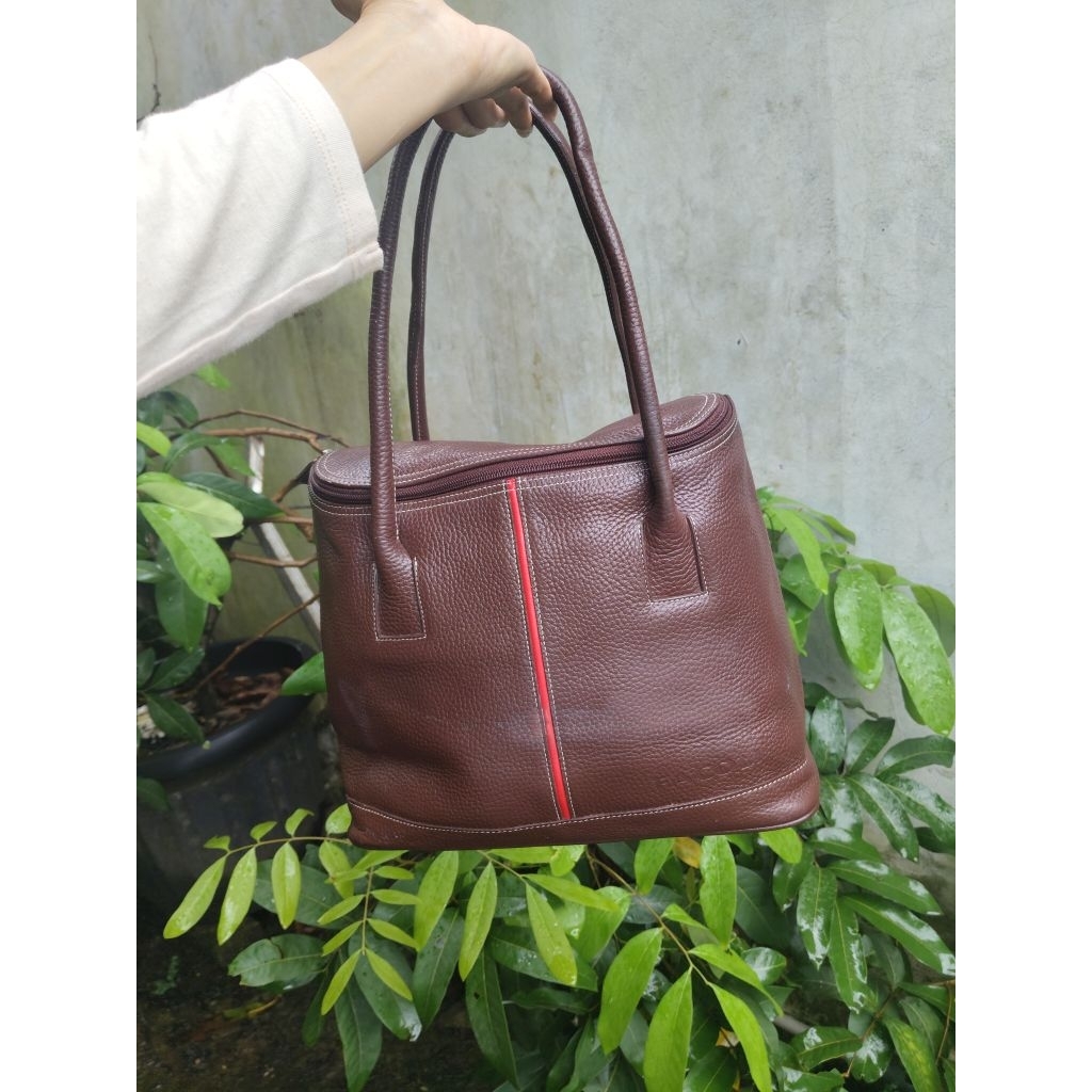 Preloved tas wanita kulit asli tebal gemoy brand facoli