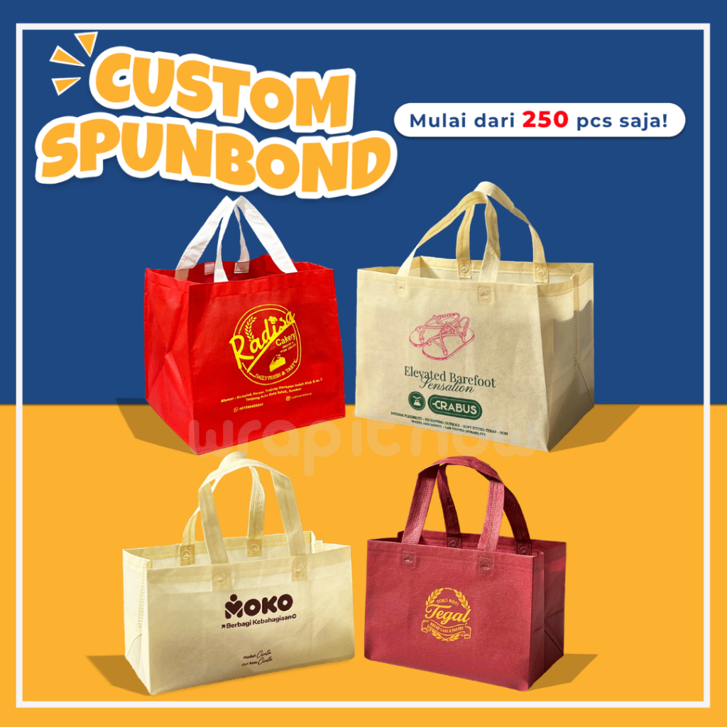 Tas Spunbond Tas 18x13x15 23x12x15 20x19x23 25x22x24 25x15x17 31x15x17 35x22x17 Tas Kain Premium