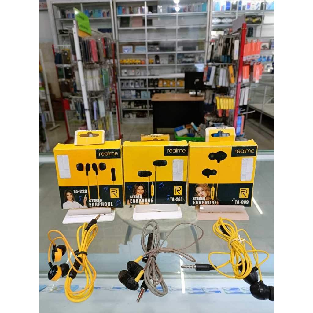 HANDSFREE KABEL REALME EARPHONE STEREO HANSFREE TA 009 TA 208 TA 220
