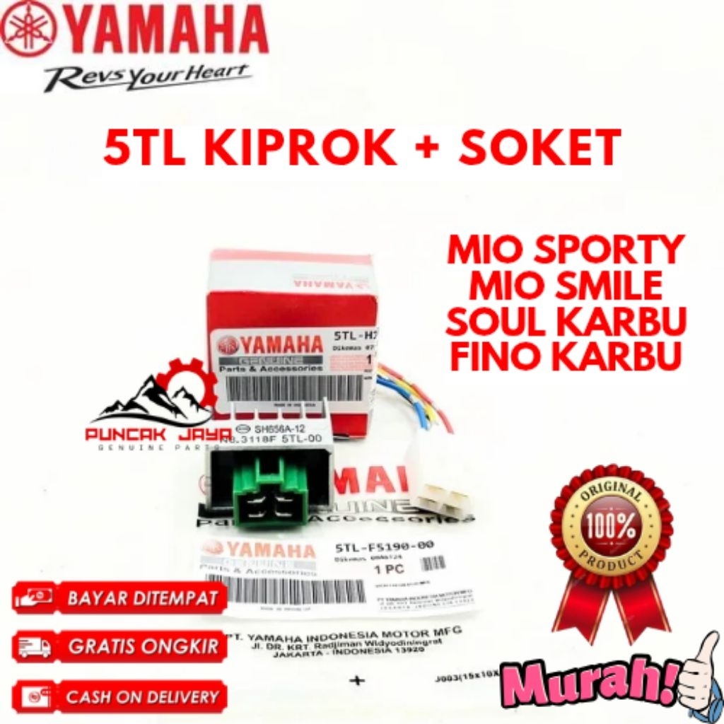 KIPROK + SOKET ORIGINAL YAMAHA KODE 5TL, KIPROK + SOKET MIO SMILE, KIPROK + SOKET MIO SPORTY