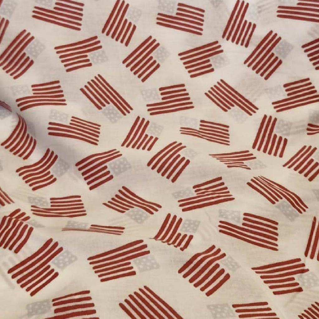 Kain Katun Motif Bendera Patriotik Kebanggaan Amerika Serikat (harga per 0,5 meter)