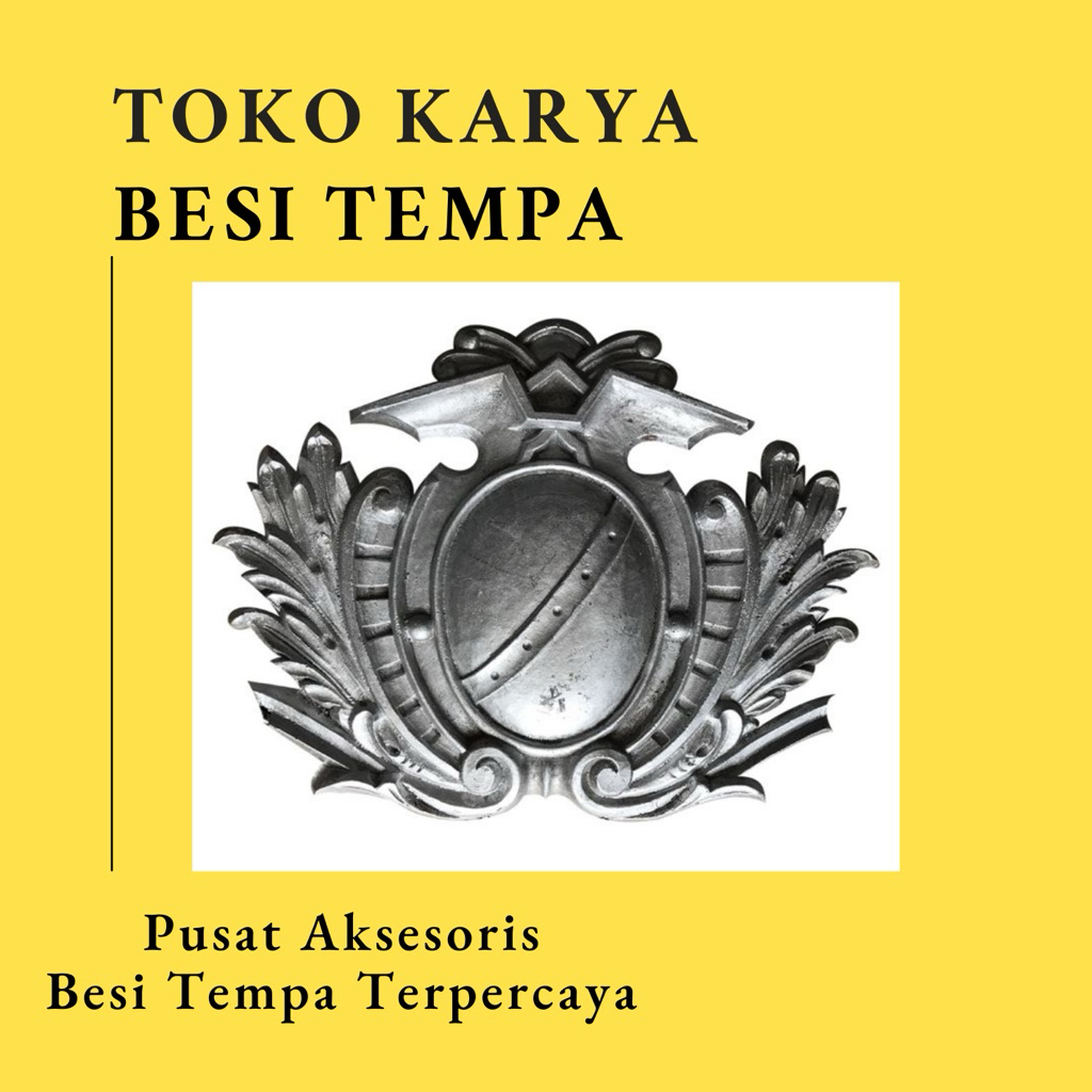 Ornamen Pagar Besi OR-1042 - 1 Sisi / Aksesoris Pagar Besi dan Tralis / Aksesoris Besi Tempa / Akses