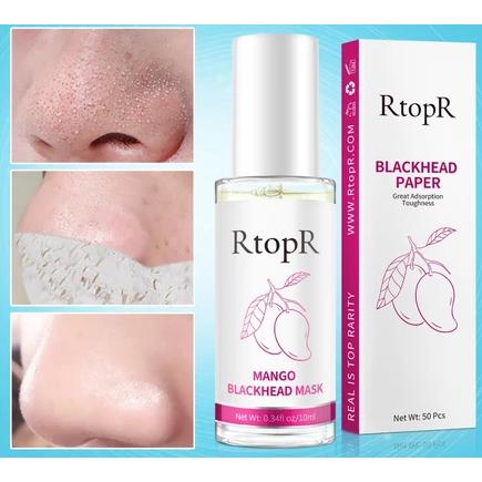 RtopR Blackhead Mask & Paper Pengangkat Komedo Hidung | Pembersih Pori | Remover Komedo 10ml