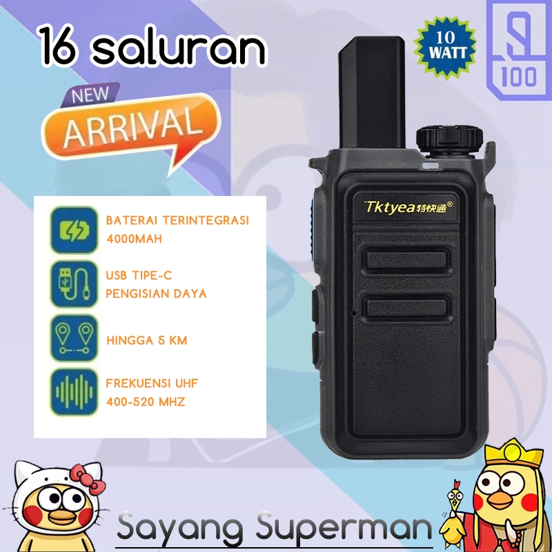 HT Handy Two Way Radio Walkie Talkie Jarak Jauh 5KM 10W UHF Frequency