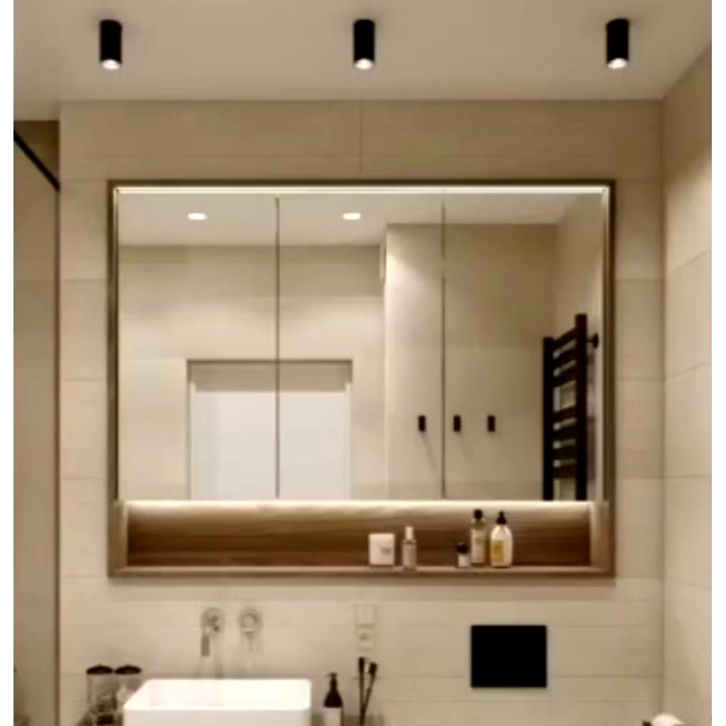 Kabinet kamar mandi kaca tahan air aesthetic