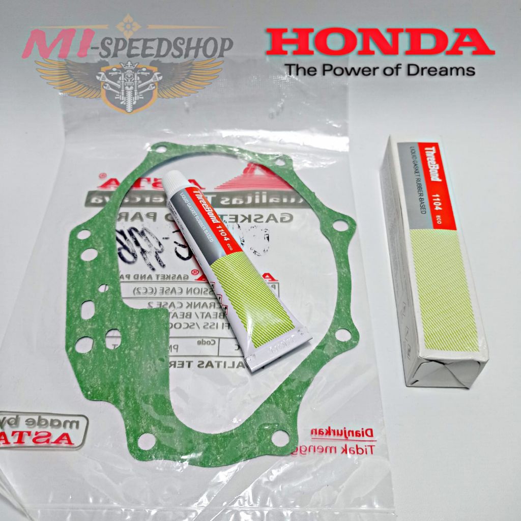 Paking Gasket Gear Box Gardan + Oli Gardan Honda Beat Vario 110 Spacy Scoopy Karbu Fi Esp