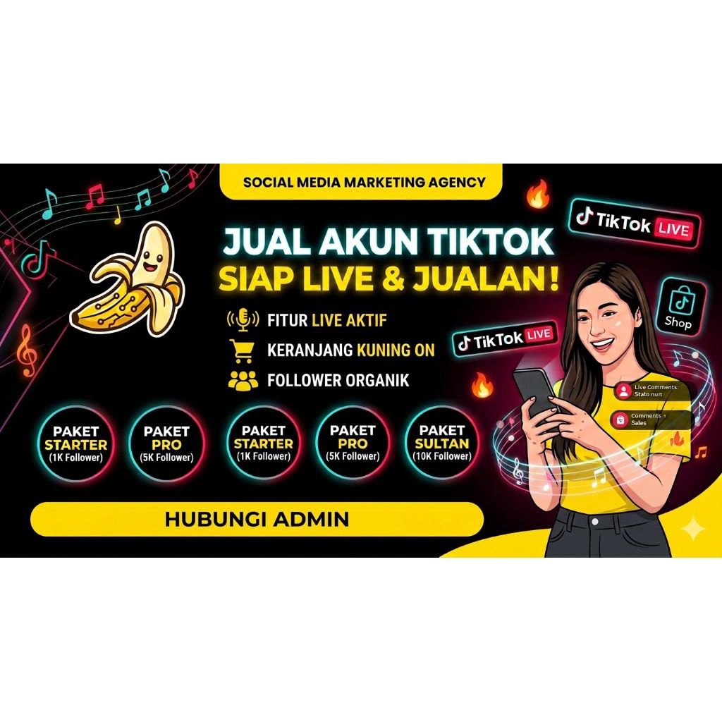 Akun TT live dan keranjang kuning