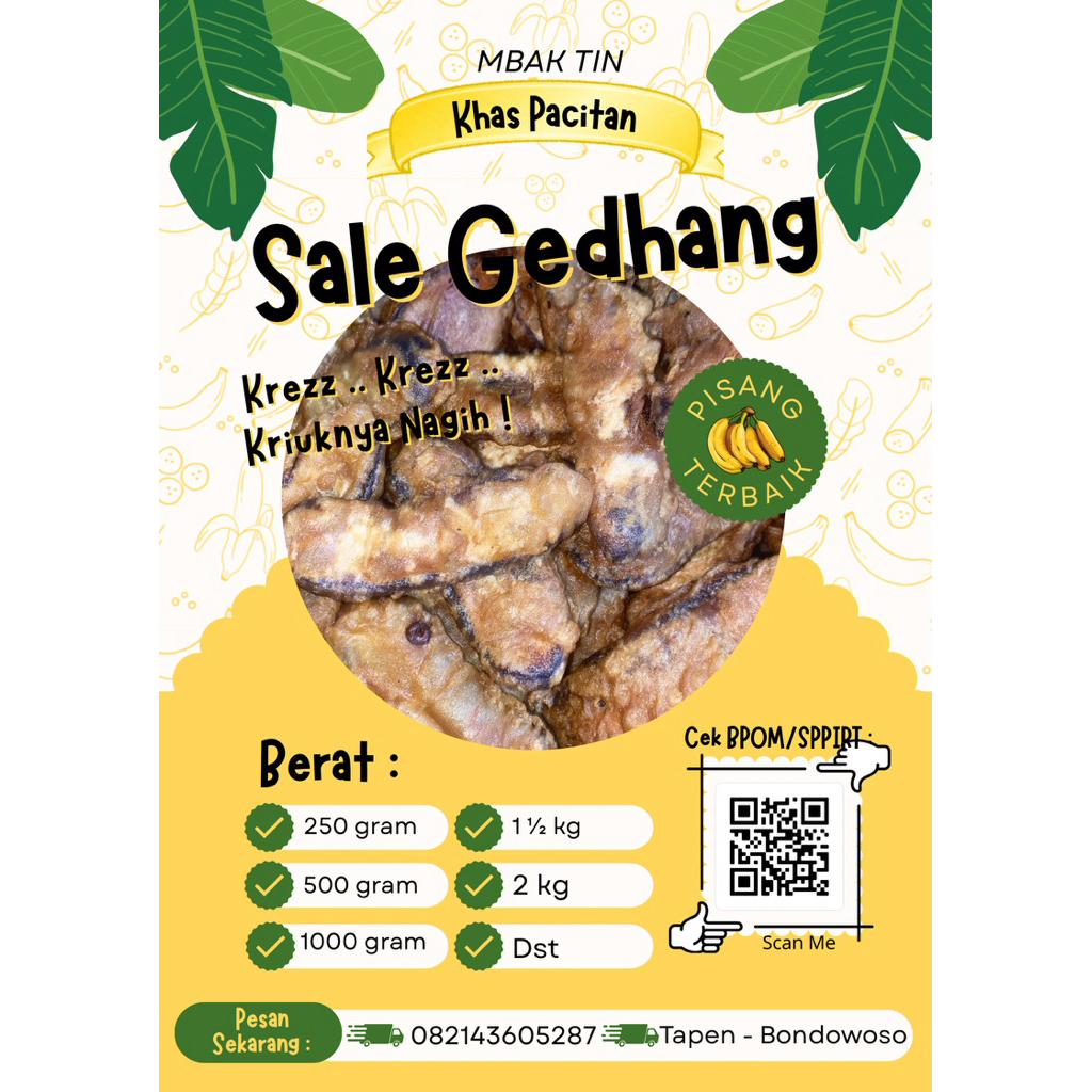 Sale Gedhang Khas Pacitan Mbak Tin