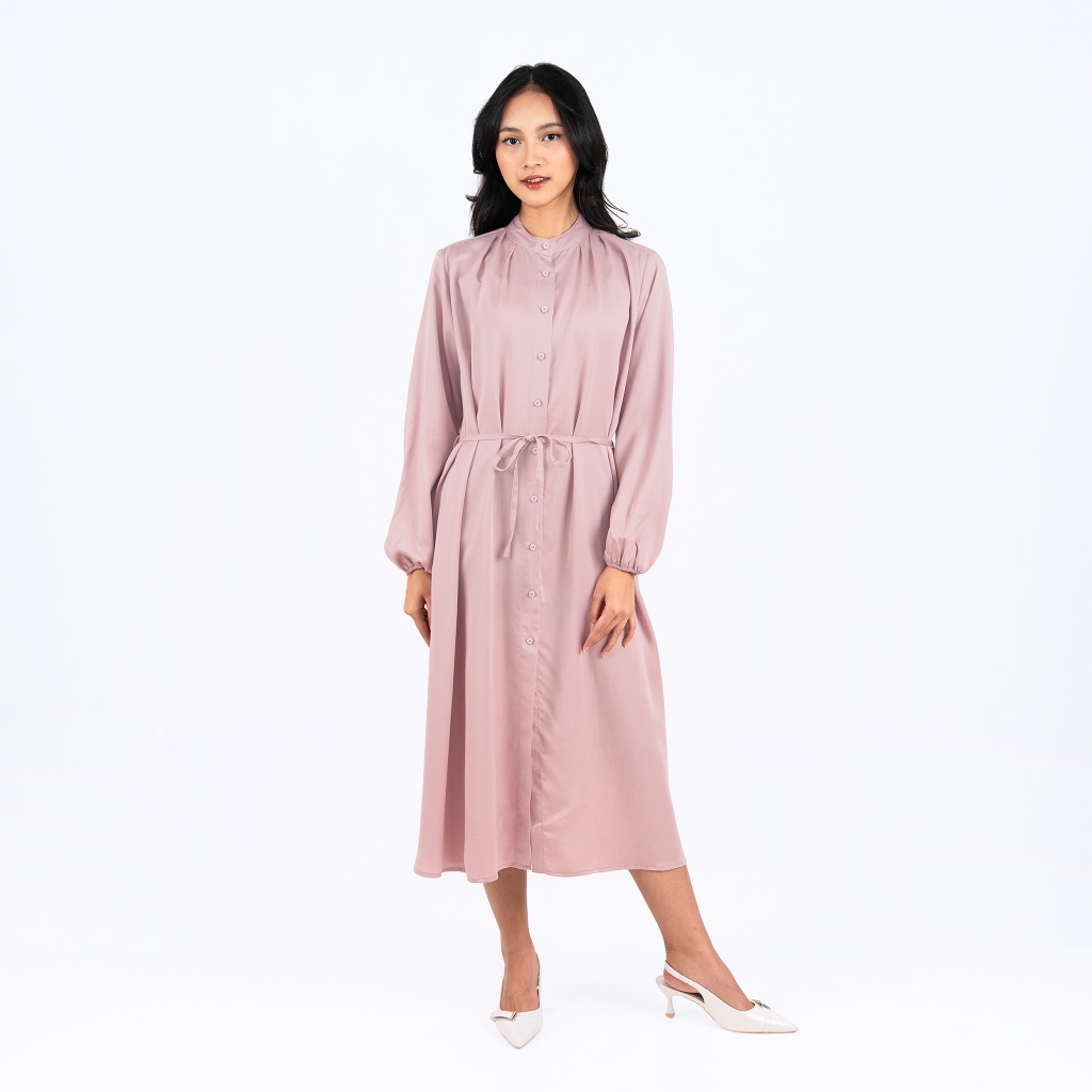 BENHILL Gamis Dress Tencel Premium Dusty Pink A950