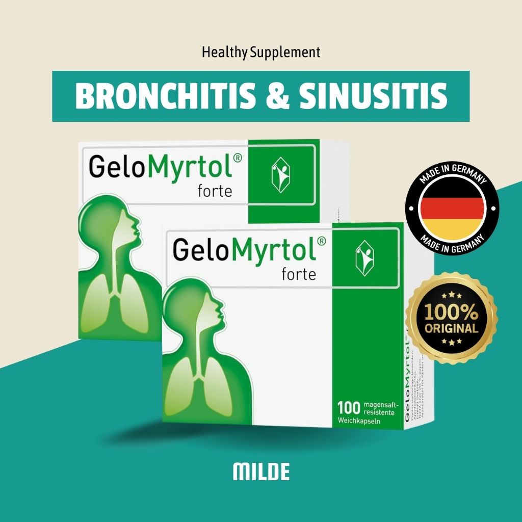 Supplemen Vitamin GeloMyrtol Forte - Obat Sinusitis, Bronkitis & Batuk Berdahak (Jerman) Made in Ger