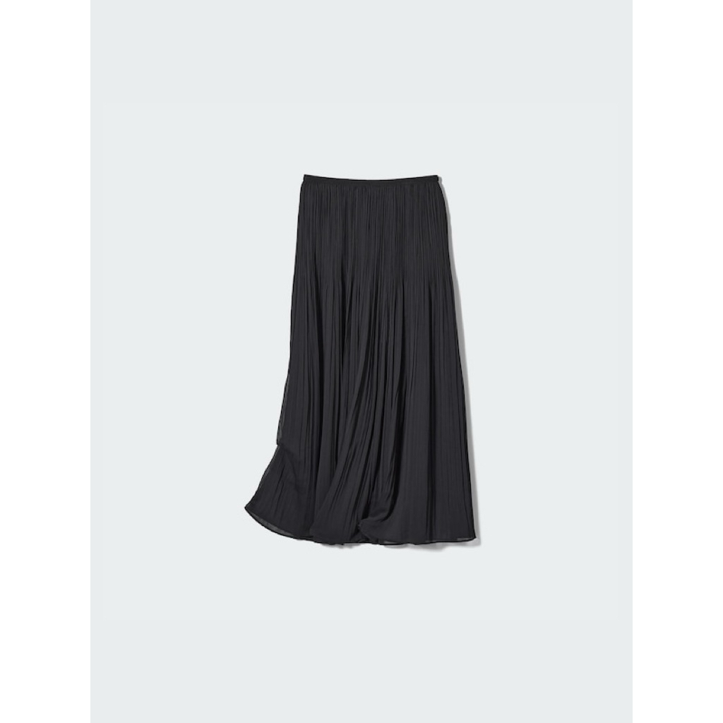 Preloved Rok Plisket Hitam by Uniqlo