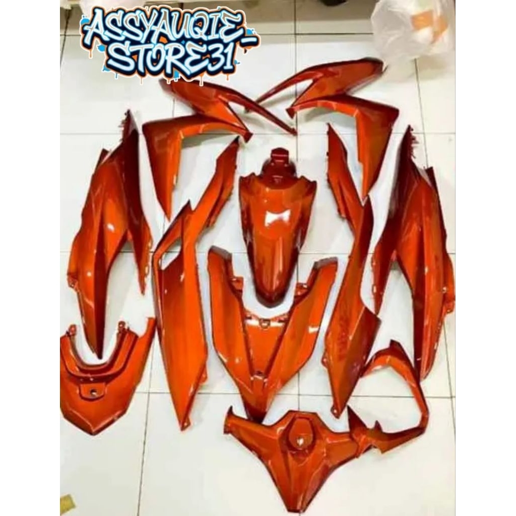 Full Set Bodi Body Halus Vario New 125/150 Gen 1 Warna Custom Oren Candy