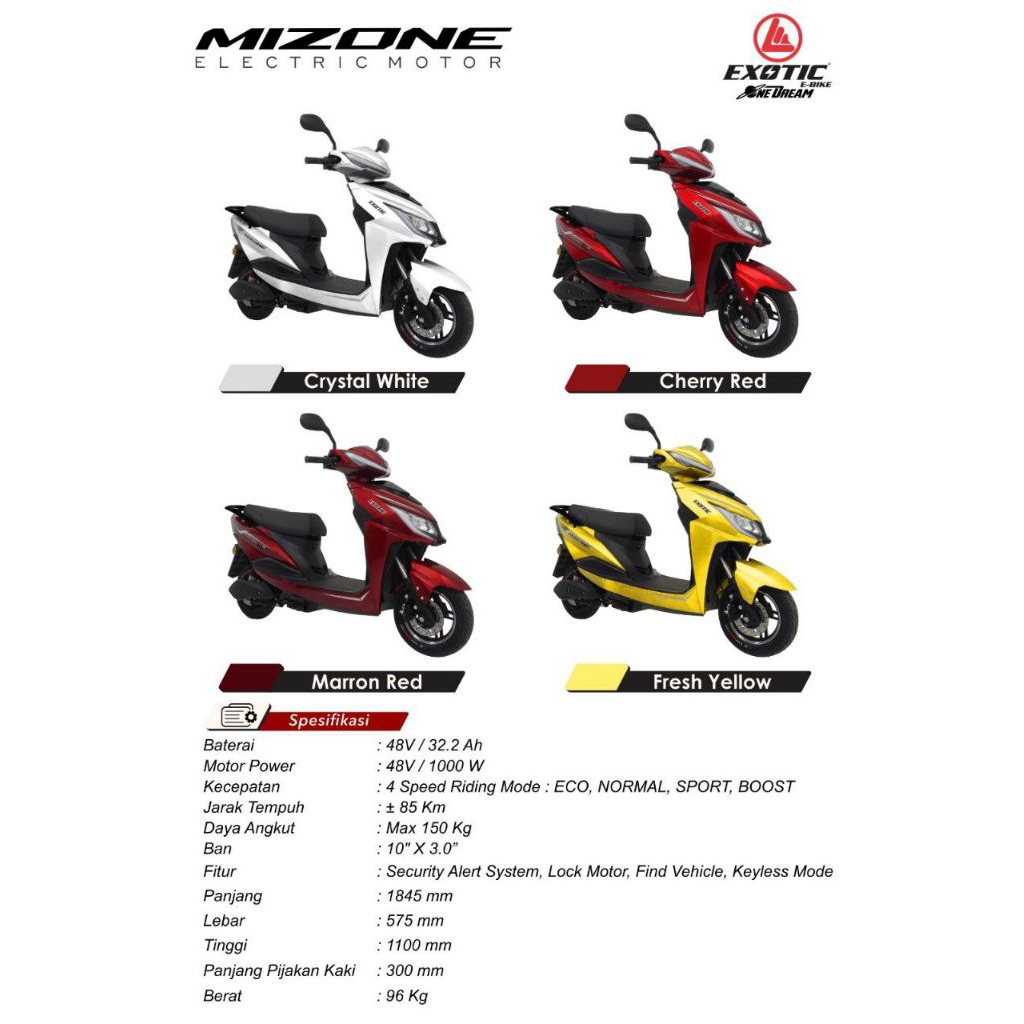 MOTOR LISTRIK EXOTIC MIZONE