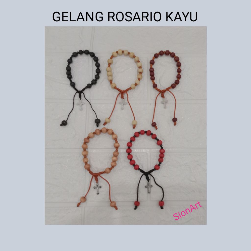Gelang Rosario Kayu