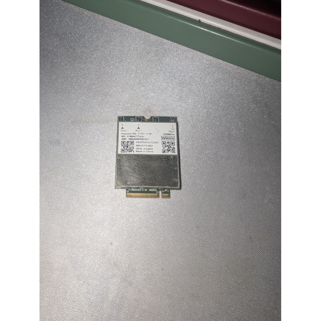 modul wwan dw5821e t77w968 error