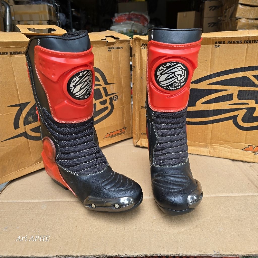 PROMO sepatu AHRS G1 ROCK black red size 41 - boots trail cross adventure