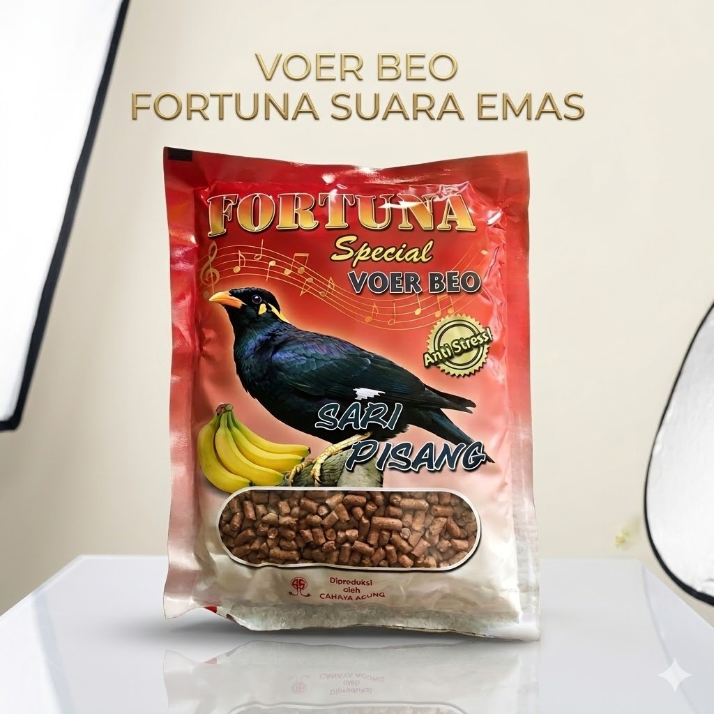 VOER BEO FORTUNA PAKAN MAKANAN KHUSUS BURUNG BEO JALAK CUCAK ROWO JALAK BALI BUAH PISANG ASLI