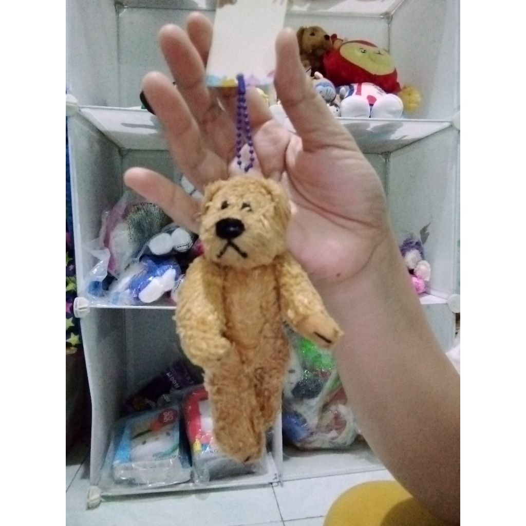 gantungan kunci tas teddy putar brand cina.bagcharm.keychain