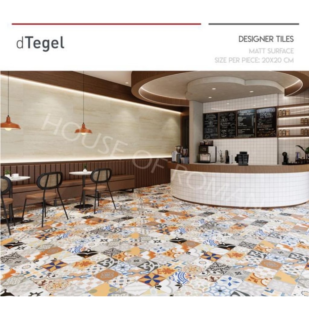 Granit Tegel Vintage 20x20 Matte Bagus Motif Tegel Jaman dulu Roman Granit