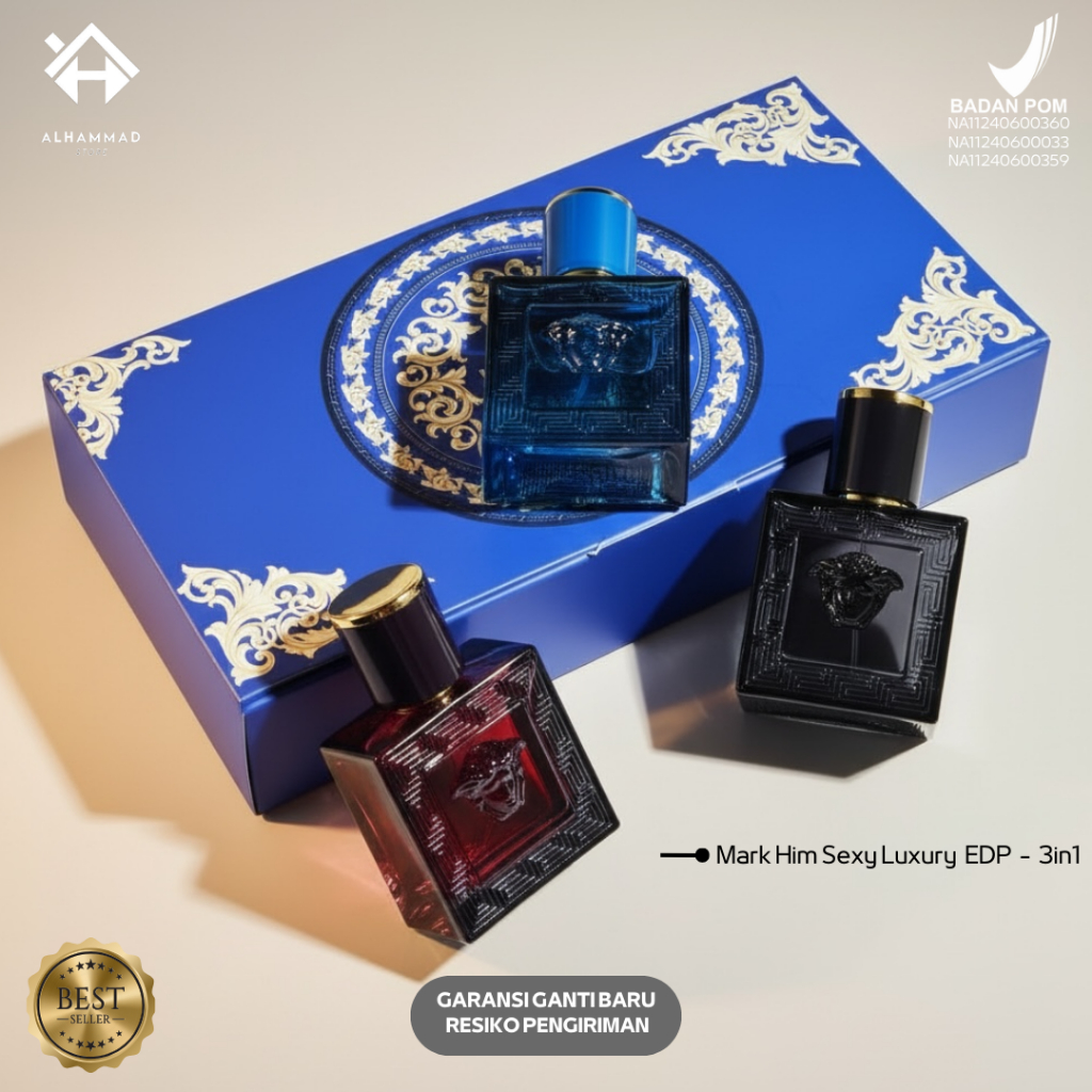 Parfum Pria Tahan Lama Not Versace Eros - EDP 3in1 Gift Set – Wangi Elegant Sexy Luxury – Original B