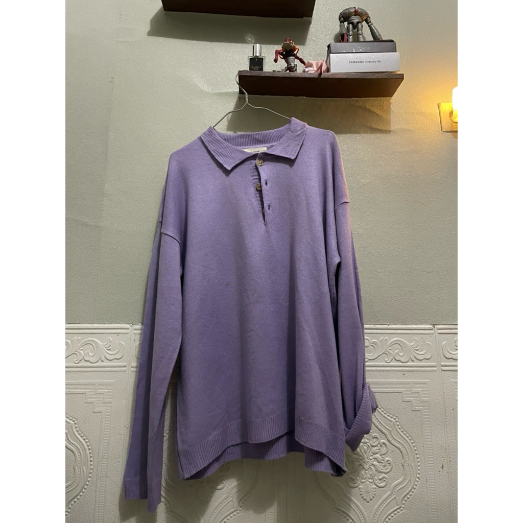 rajut lilac oversized