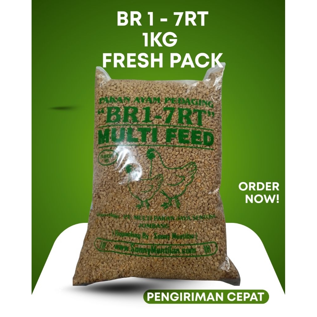 Pakan Ayam 4pcs BR1 7RT 1Kg Multi Feed Pakan DOC Ayam Pedaging Broiler Starter Berkualitas