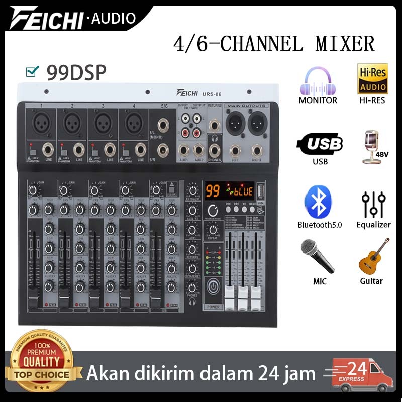mixer audio/mixer 6 chanel termurah / KP6 mixer /Amplifier Bluetooth Mini mixer ashlley 6chanel audi