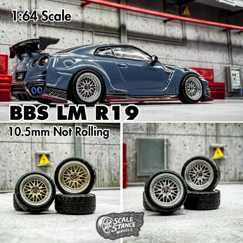 Velg Diecast BBS LM 10.5mm skala 1:64 Scale Stance Mini Scale