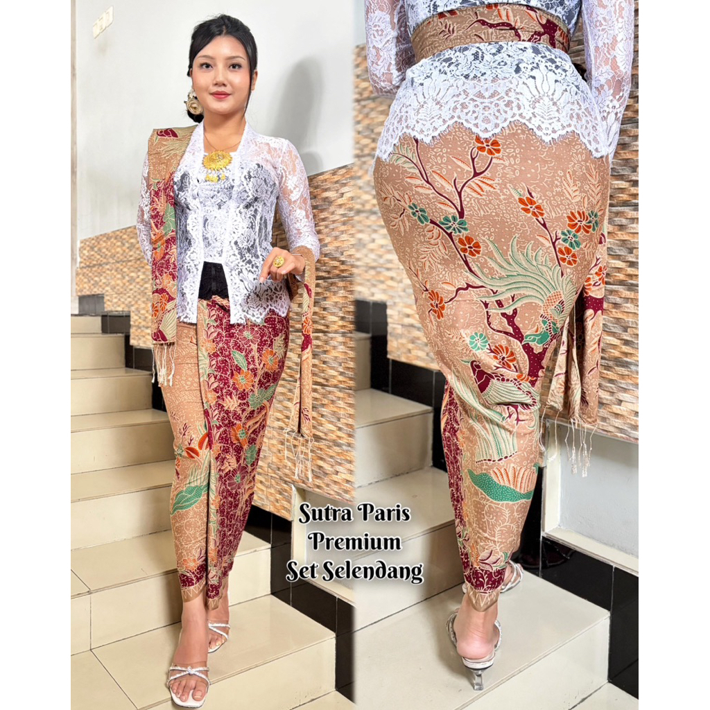 KAMEN LEMBARAN SUTRA PARIS SET SELENDANG PREMIUM//KAMEN SUTRA PARIS//KAMEN LEMBARAN