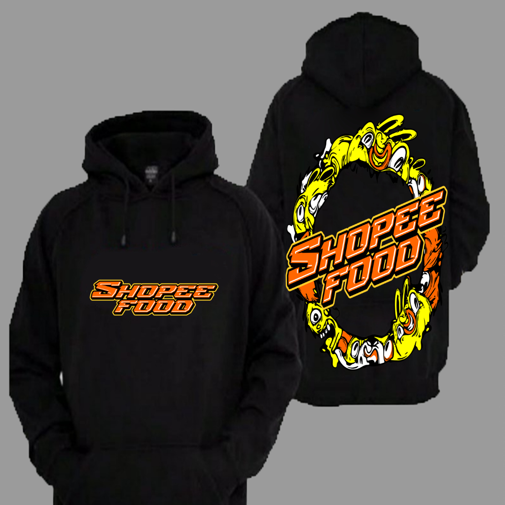 Sweater Hoodie Distro Shopee Food Doodle Kaligrafi Kekinian Premium Terbaru
