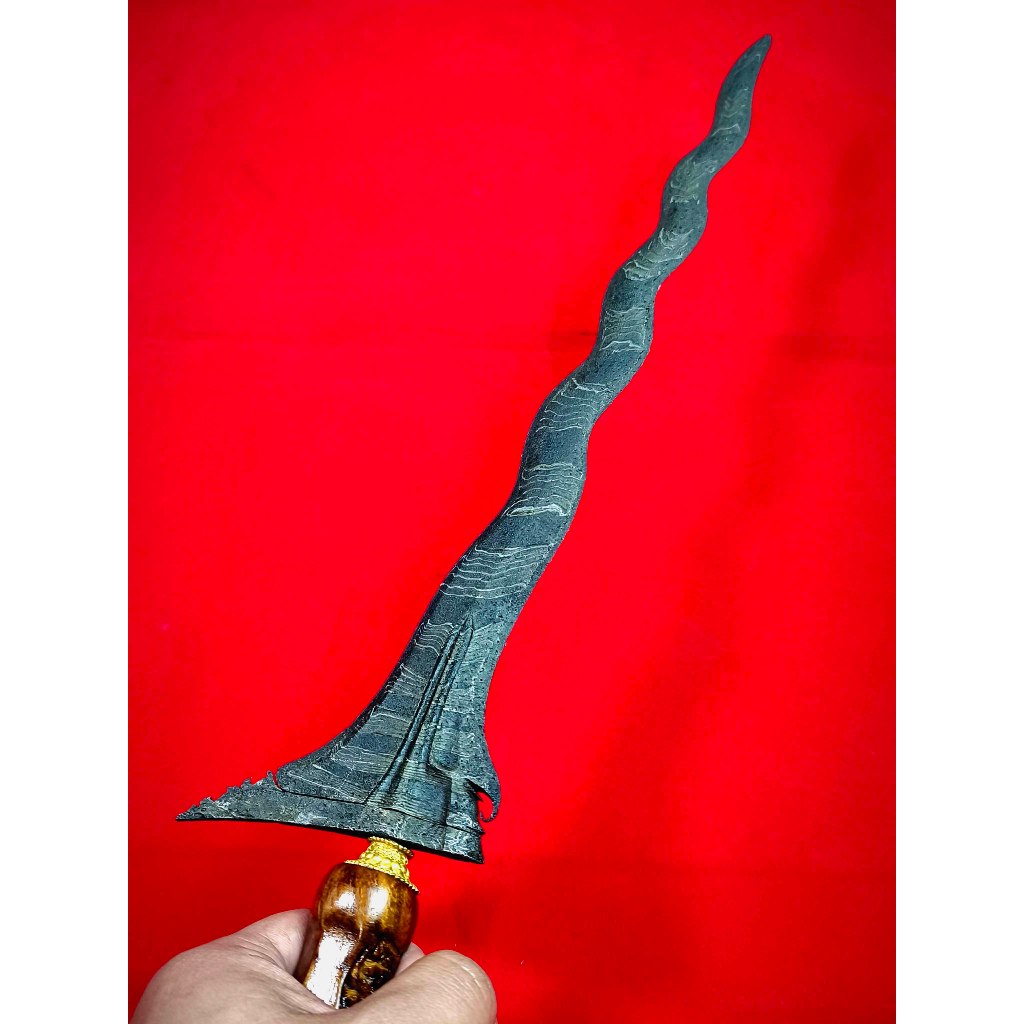 Keris Sabuk Inten Luk 11 Kuno Pamor Toya Mambeg