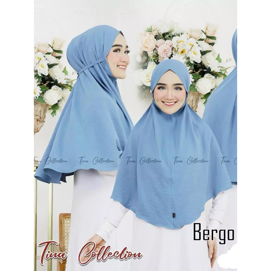 BERGO MARYAM CRINKLE AIRFLOW JUMBO // HIJAB NON PED SIZE XL/BERGO NON PET CRINKLE XL